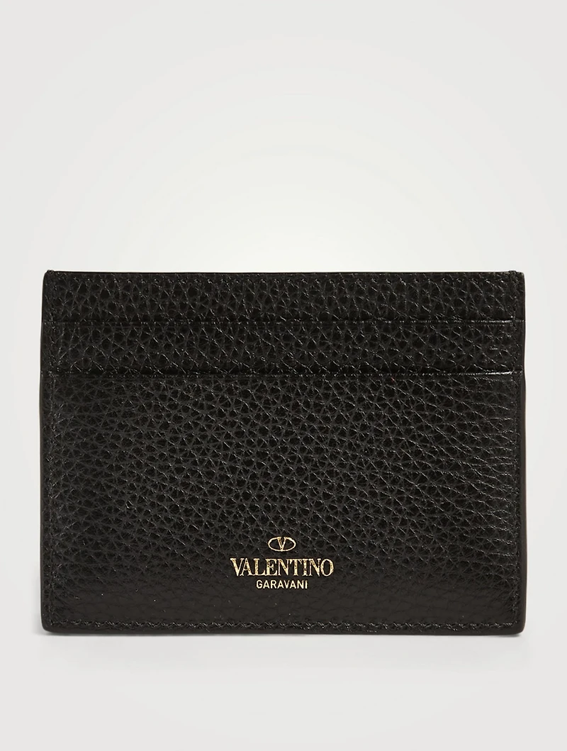 Rockstud Leather Card Holder