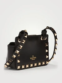 Rockstud Leather Card Holder With Strap