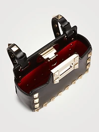 Rockstud Leather Card Holder With Strap