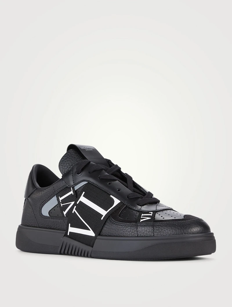 VL7N Leather Sneakers With Bands