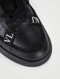 VL7N Leather Sneakers With Bands