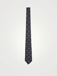 Silk Tie In Aeroplanes Print