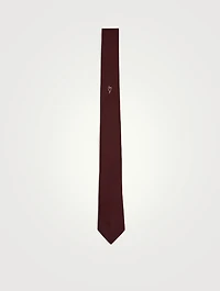 Silk Tie With Heart Doodle