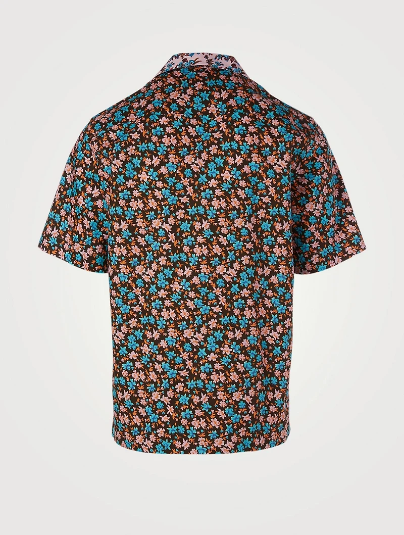 Short-Sleeve Camp Shirt Liberty Print