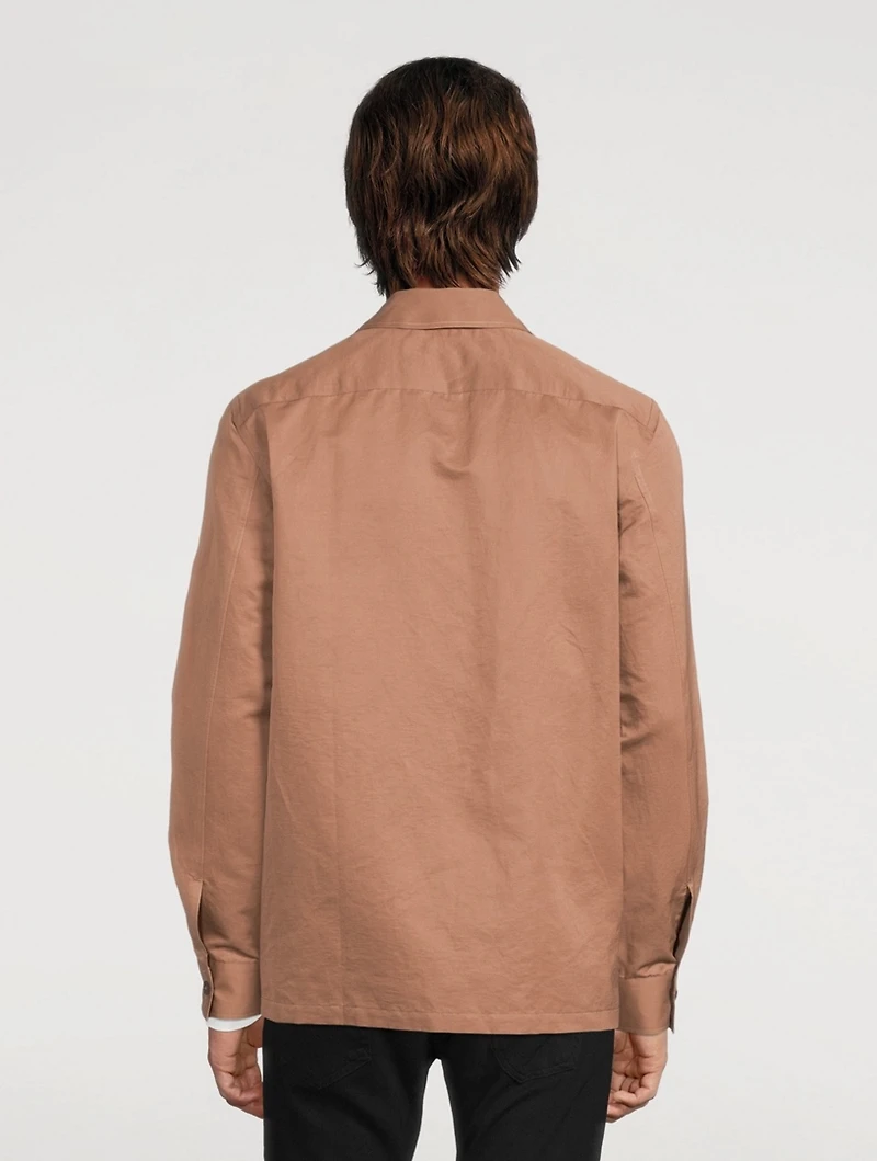 Cotton-Blend Overshirt