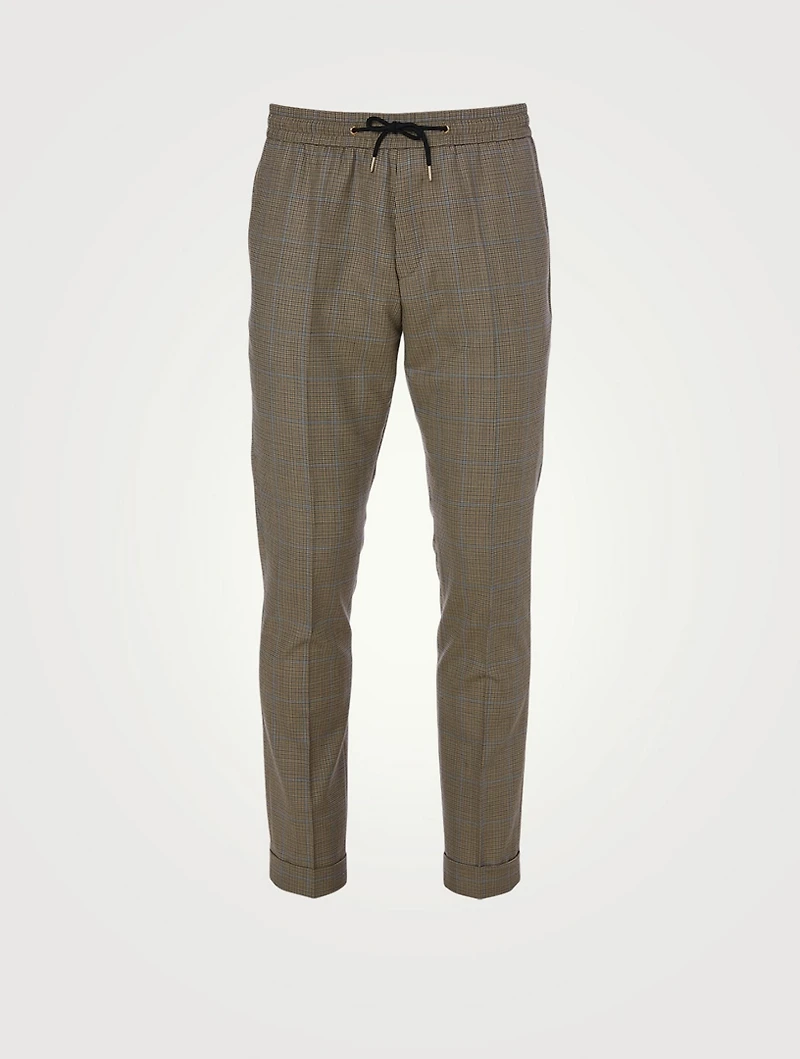 Wool And Silk Pants Houndstooth Print