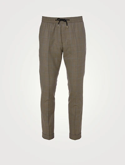 Wool And Silk Pants Houndstooth Print