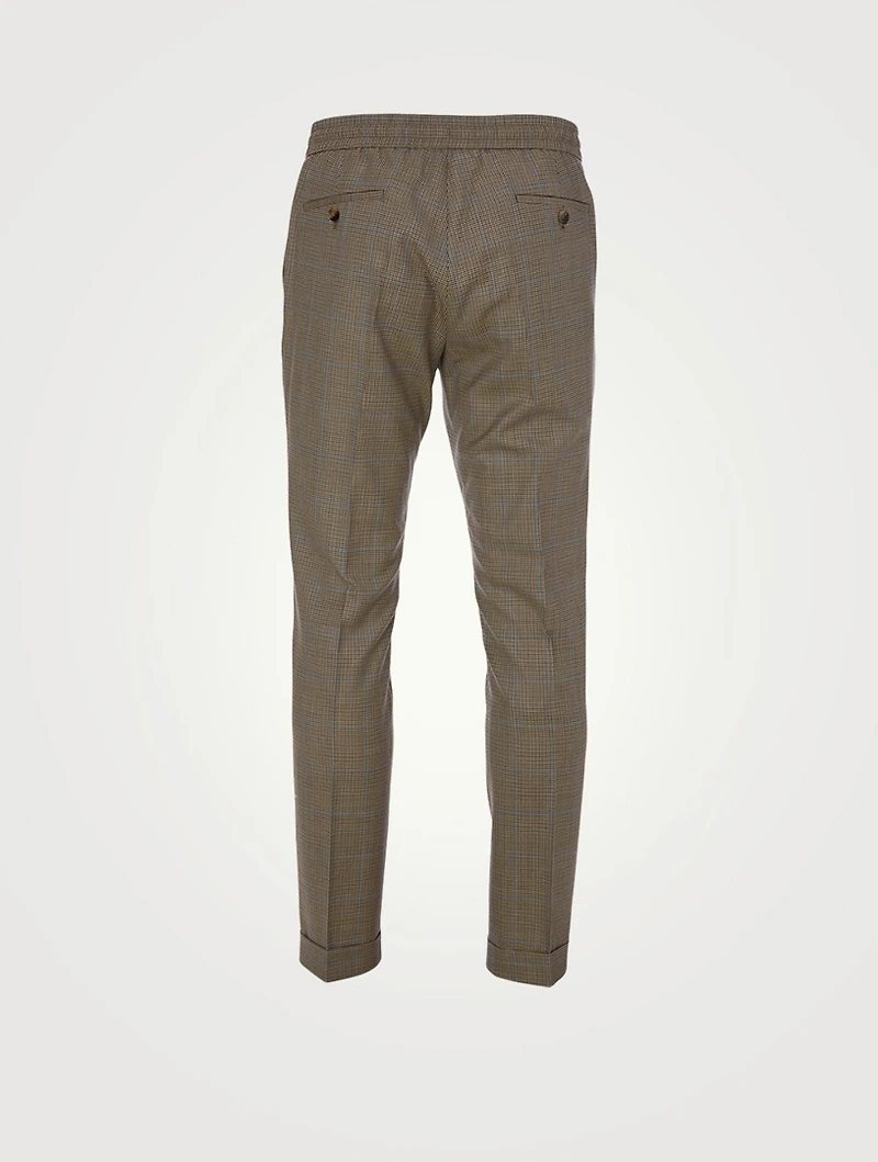 Wool And Silk Pants Houndstooth Print