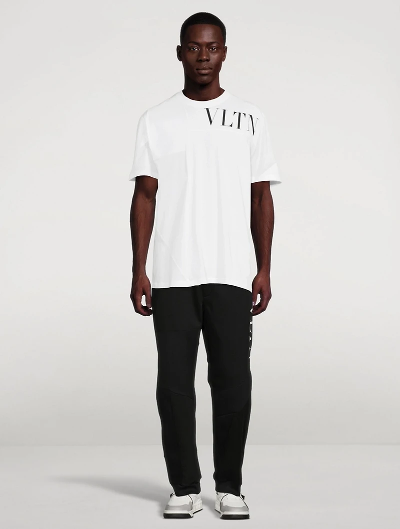 Cotton Patchwork Sweatpants With VLTN Logo