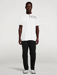 Cotton Patchwork Sweatpants With VLTN Logo