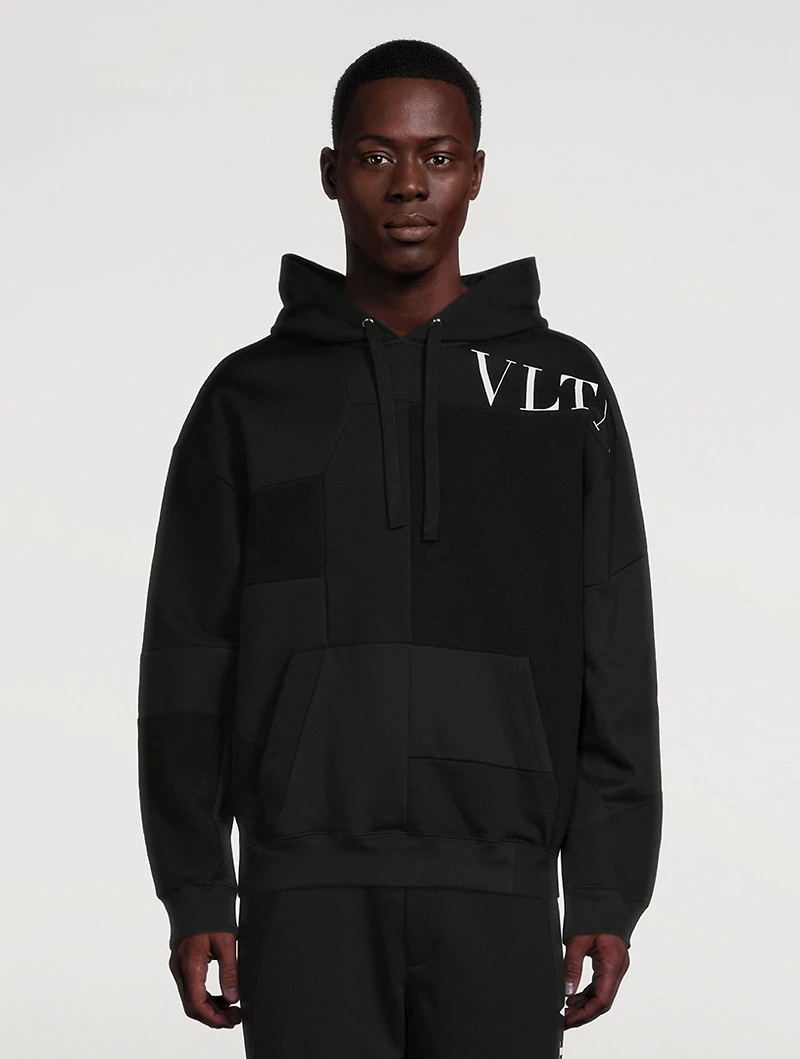 Cotton Patchwork Sweatshirt With VLTN Logo