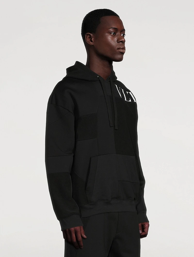 Cotton Patchwork Sweatshirt With VLTN Logo