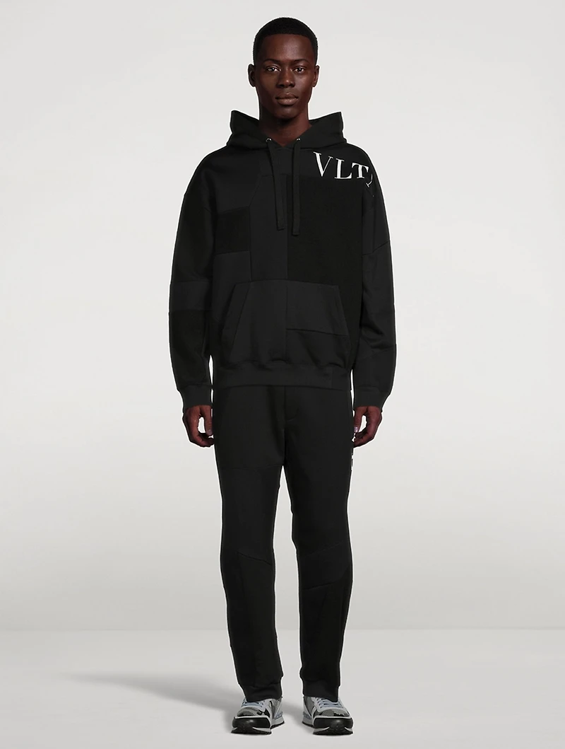 Cotton Patchwork Sweatshirt With VLTN Logo