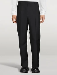 Wool And Mohair Straight-Leg Pants