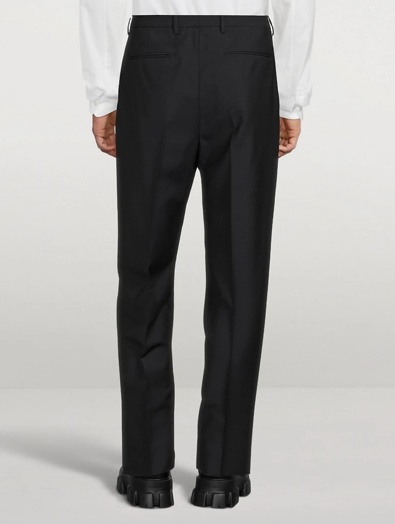 Wool And Mohair Straight-Leg Pants
