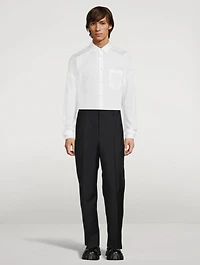 Wool And Mohair Straight-Leg Pants