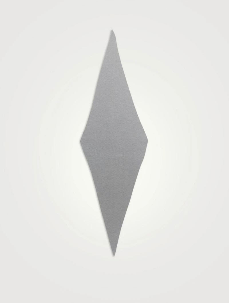 Cashmere And Silk Trapezoid Knit Scarf