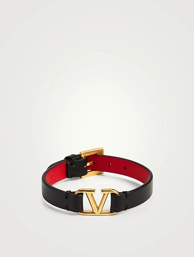 VLOGO Leather Strap Bracelet