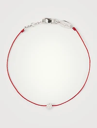 Illusion 18K White Gold String Bracelet With Diamonds