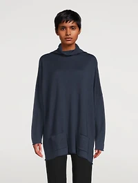Linen And Cashmere Turtleneck Sweater