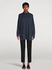 Linen And Cashmere Turtleneck Sweater