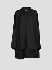 Linen A-line Long Shirt