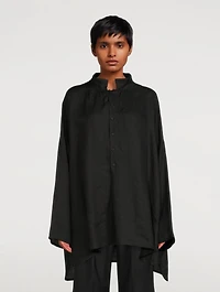 Linen A-line Long Shirt