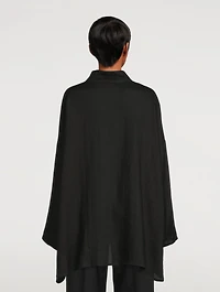 Linen A-line Long Shirt