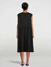 Linen Sleeveless Midi Dress
