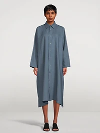 Linen Long-Sleeve Shirt Dress