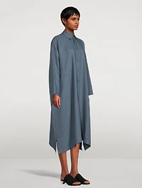 Linen Long-Sleeve Shirt Dress