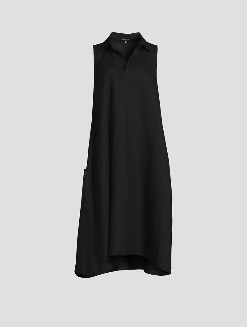 Linen Sleeveless Midi Dress