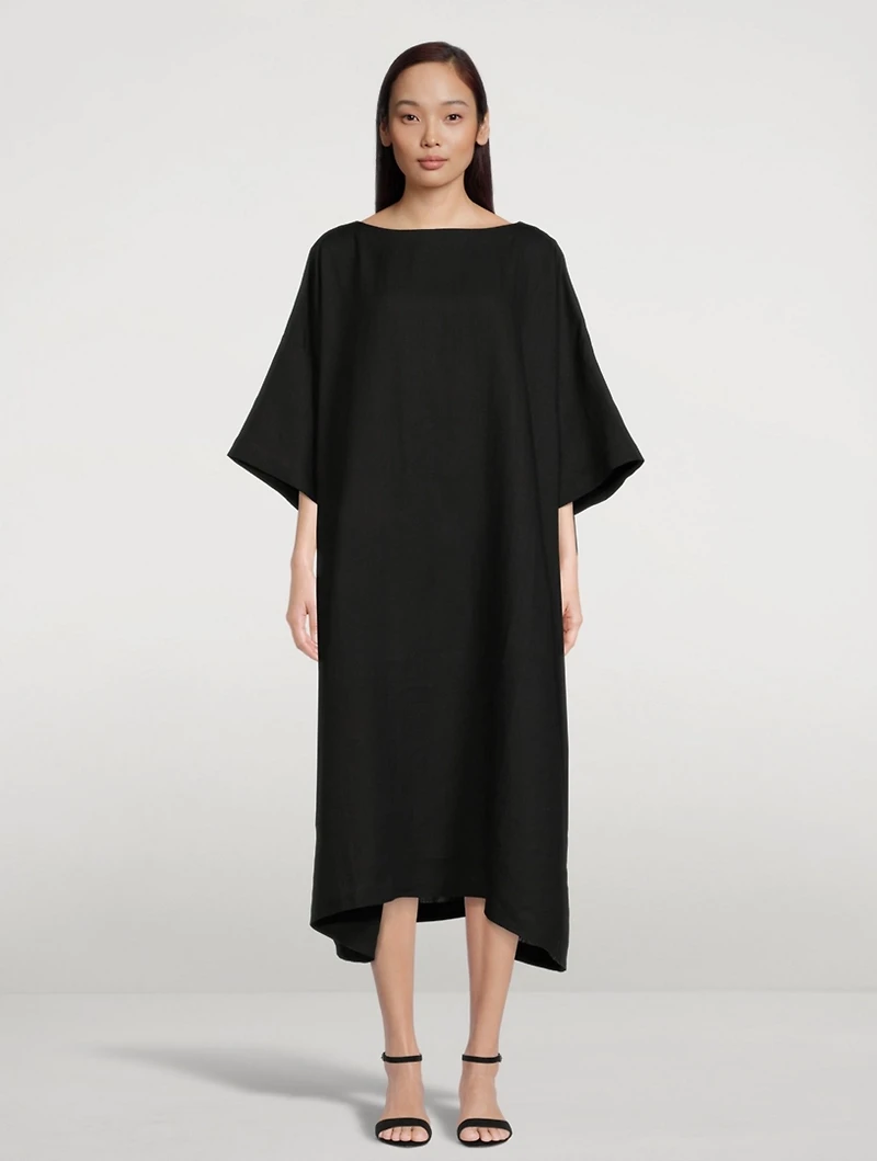 Linen Midi T-Shirt Dress