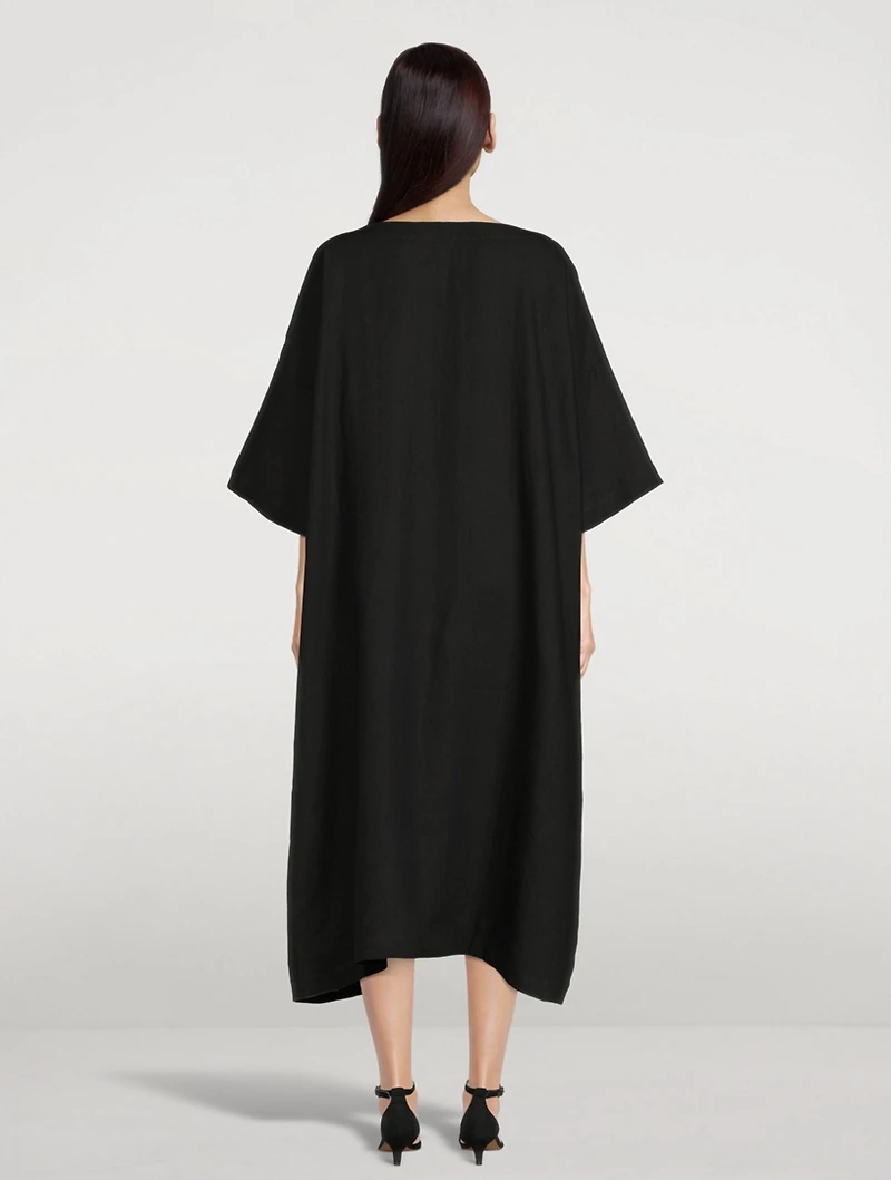Linen Midi T-Shirt Dress