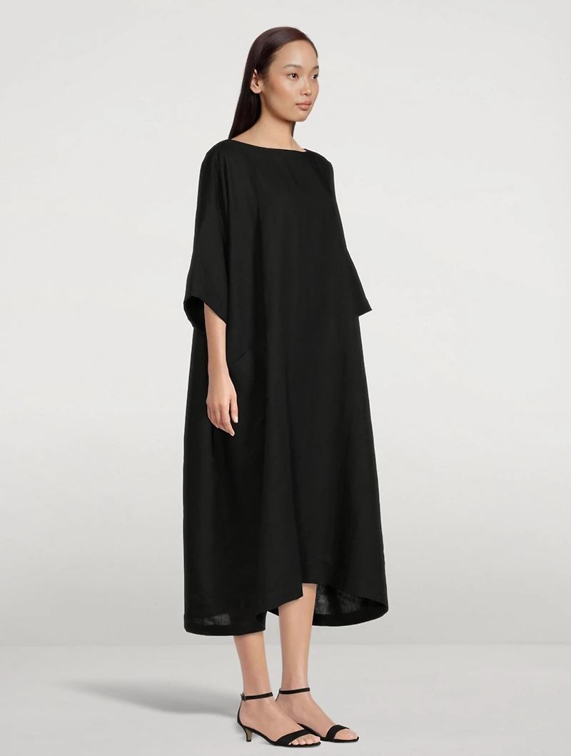 Linen Midi T-Shirt Dress
