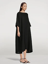 Linen Midi T-Shirt Dress