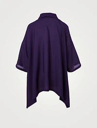 Silk Seersucker A-Line Top