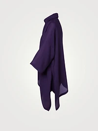 Silk Seersucker A-Line Top