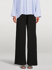 Cotton Straight-Leg Pants