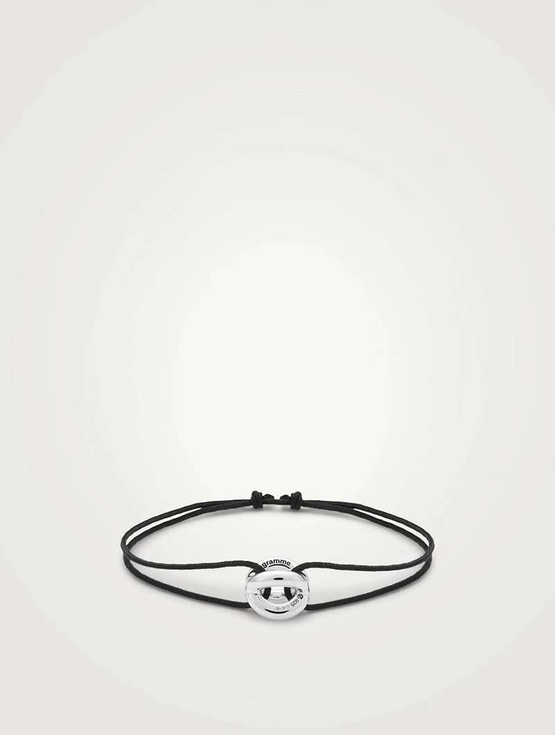 3g Polished Sterling Silver Entrelacs Cord Bracelet
