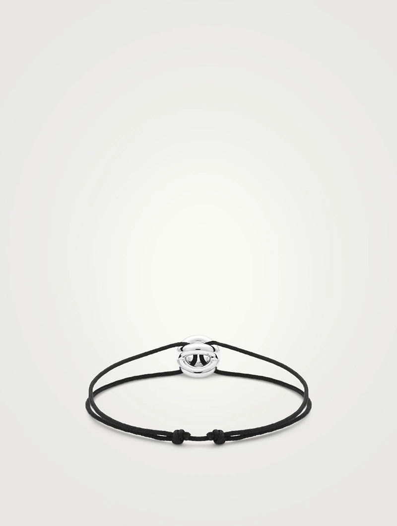3g Polished Sterling Silver Entrelacs Cord Bracelet