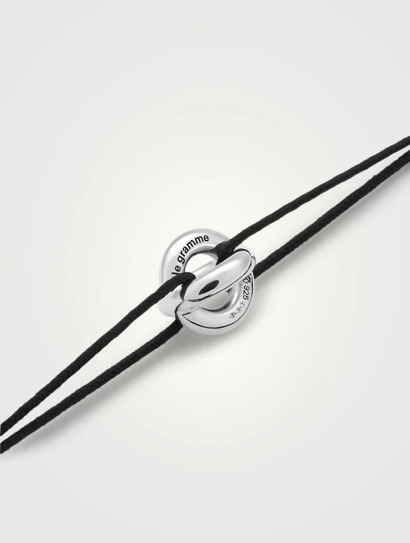 3g Polished Sterling Silver Entrelacs Cord Bracelet