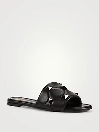 Roman Stud Leather Slide Sandals
