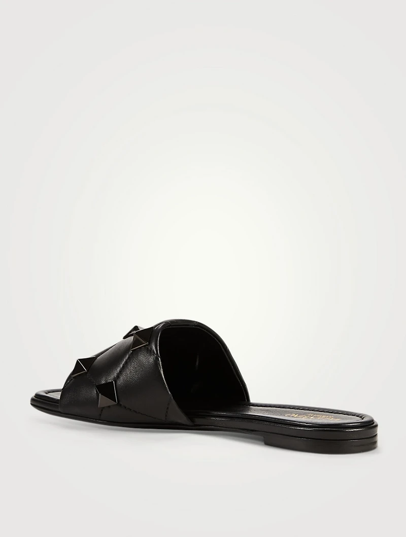 Roman Stud Leather Slide Sandals