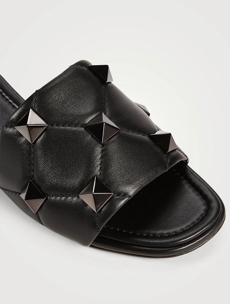 Roman Stud Leather Slide Sandals