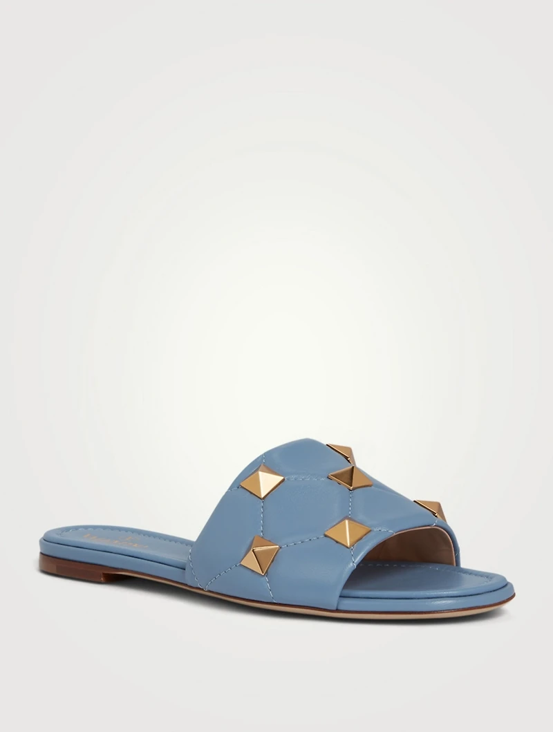 Roman Stud Leather Slide Sandals