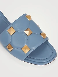 Roman Stud Leather Slide Sandals