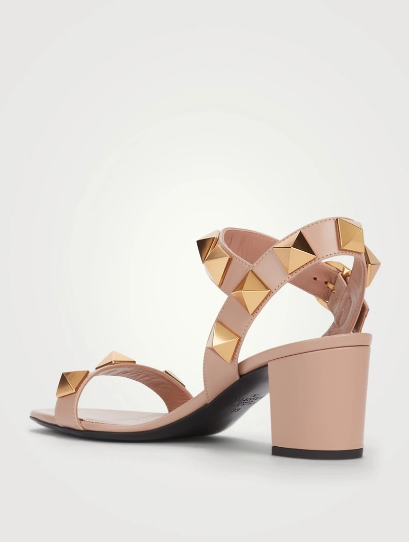 Roman Stud Leather Heeled Sandals