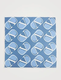 Silk Scarf In VLOGO Print