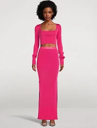 Kama Long-Sleeve Crop Top